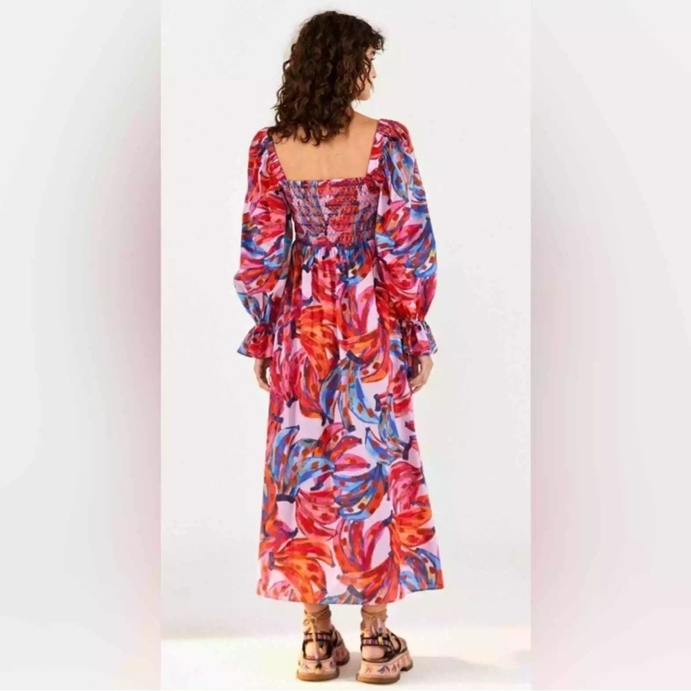 NEW Farm Rio Tropical Banana Maxi Dress Size Small B2731 - Picture 3 of 7